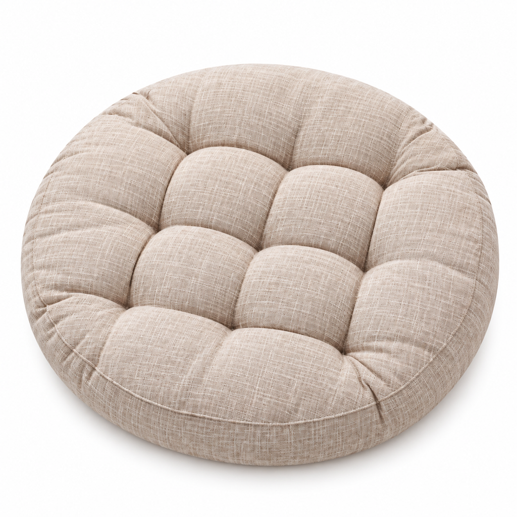 Coussin de Sol Rond Capitonné