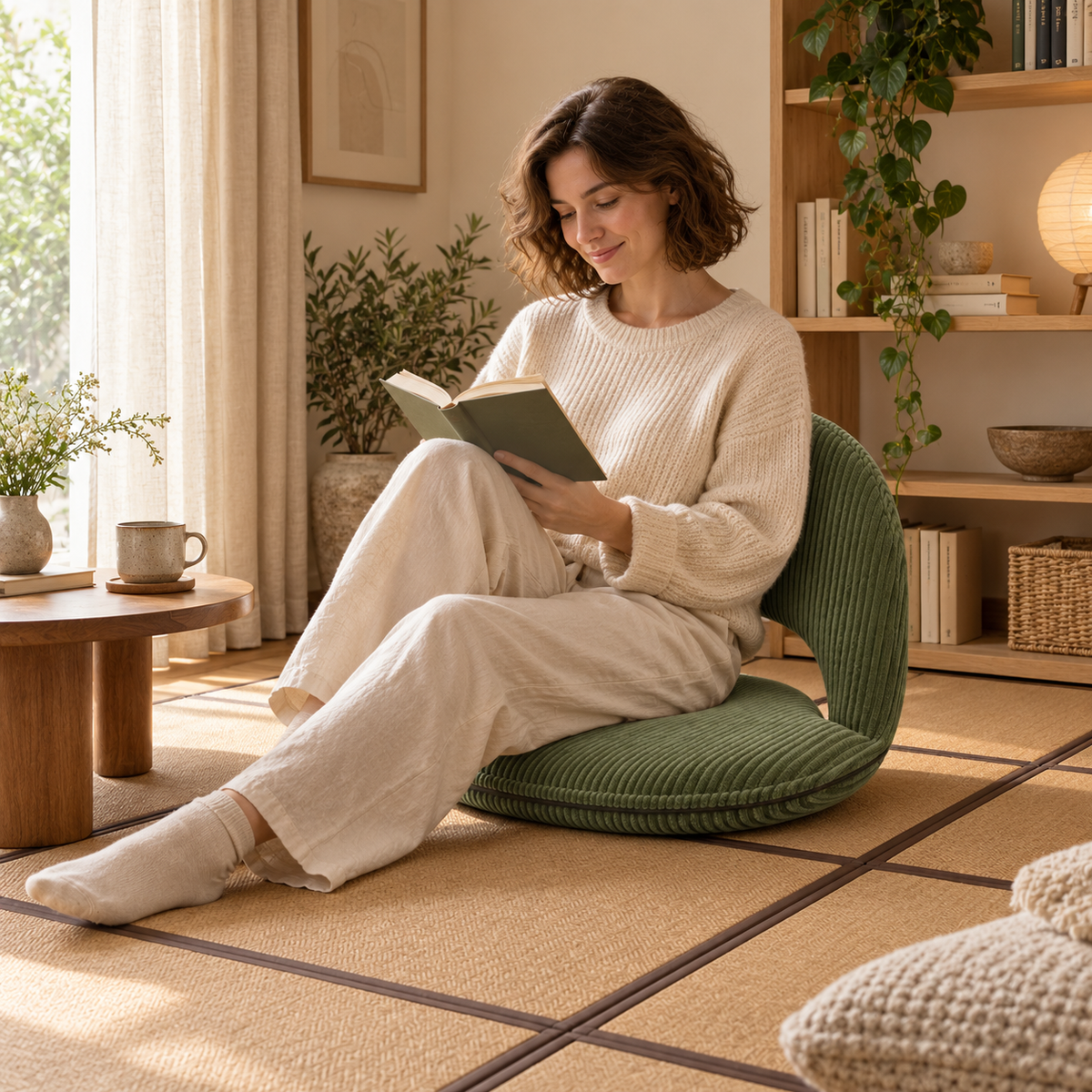 Chaise de sol pliable à dossier réglable