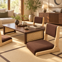 chaise de sol japonaise en bois massif