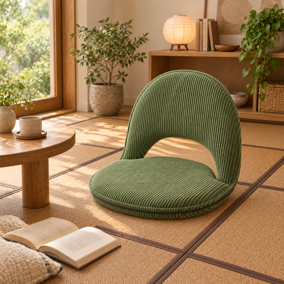 Chaise de sol pliable à dossier réglable