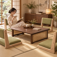 Chaise de Sol Japonaise - Pliable en Bois Massif