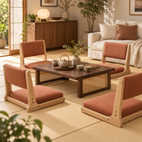 Chaise de Sol Japonaise - Pliable en Bois Massif
