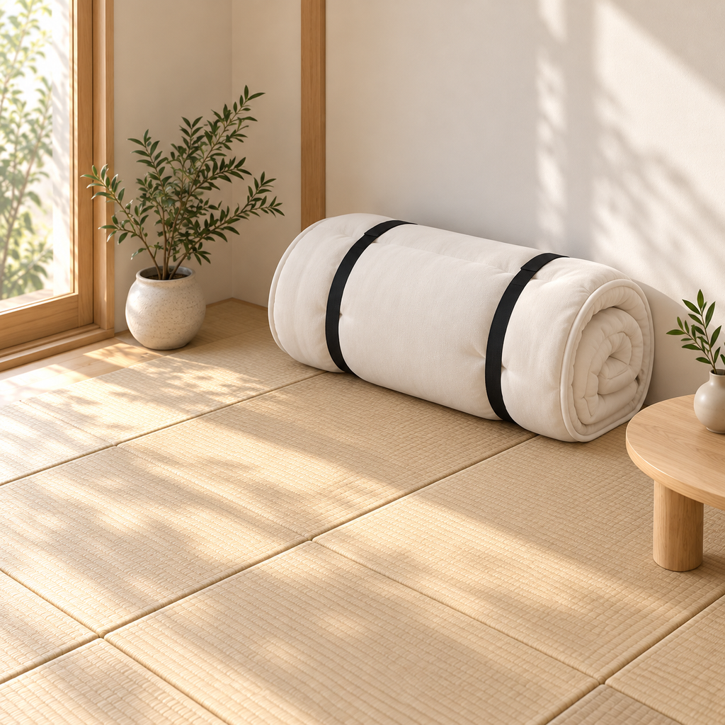 Futon Japonais  - Housse Lavable & Sac de Transport