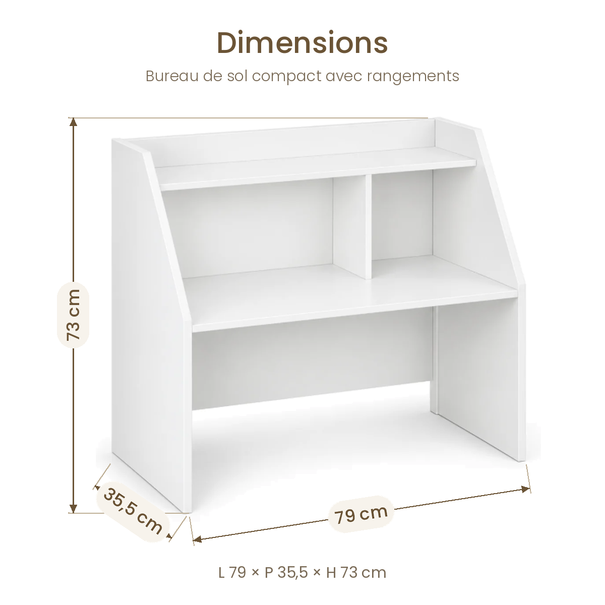 Bureau de Sol  – Compact & Fixe