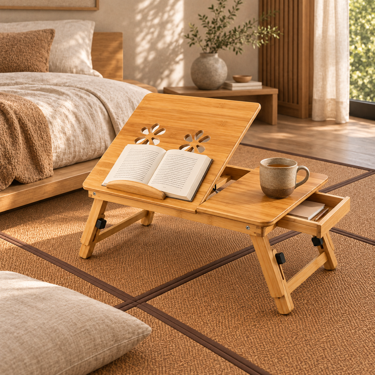 Bureau de sol pliable - Plateau inclinable