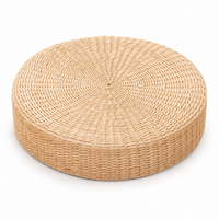 Coussin de Sol Rond en Paille Naturelle